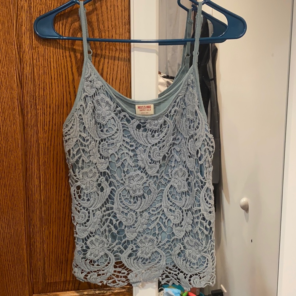 Blue Lacey tank